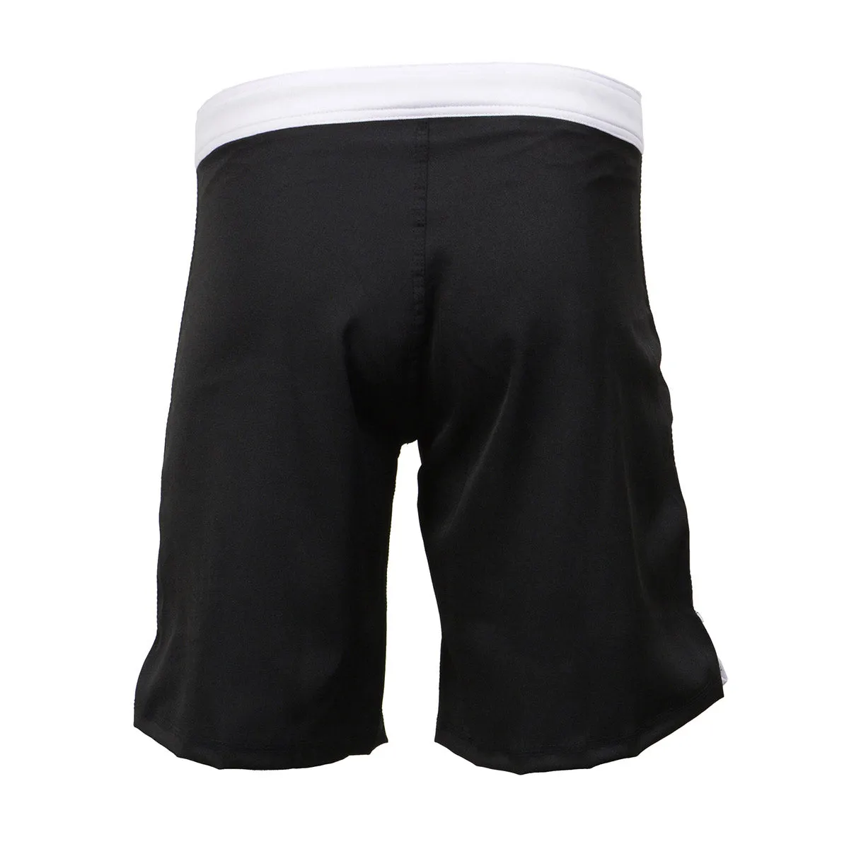 X-Fitness XFM7004 Men's Black and White MMA Fight Shorts - BJJ, No Gi,